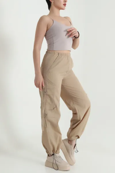 Taş Kargo Cepli Paça Lastikli Paraşüt Pantolon 467974