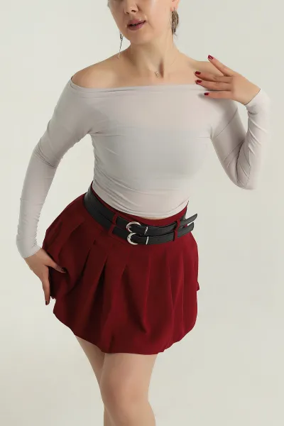 Taş Kayık Yaka Sandy Kadın Bluz 404921