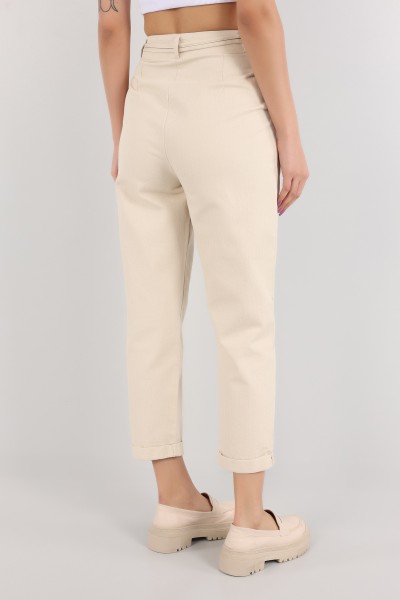 Taş Kemerli Gabardin Bayan Pantolon 161292
