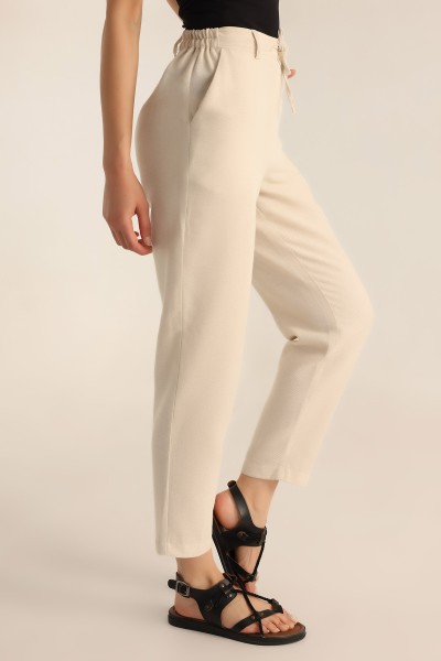 Taş Keten Jogger Bayan Pantolon 187695