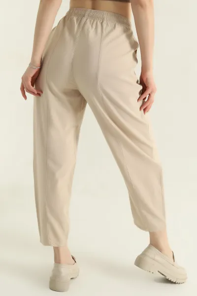 Taş Keten Şalvar Tasarım Pantolon 354448