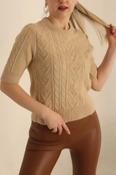 Taş Kısa Kollu Bayan Triko 237665
