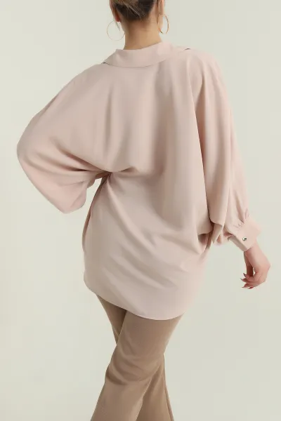 Taş Kolyeli Jesica Kadın Gömlek Tunik 428794