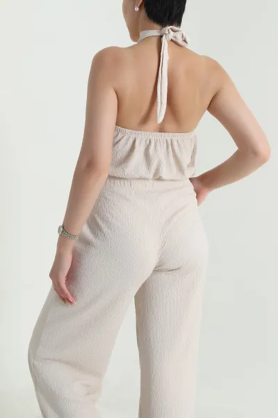 Taş Krinkıl Bluz Pantolon Kadın İkili Takım 466520