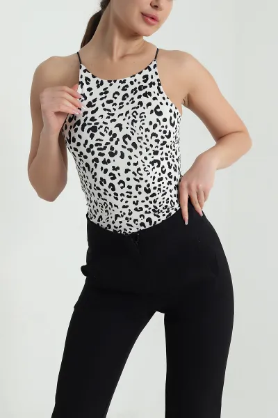 Taş Leopar Desenli Sandy Kadın Bluz 461977
