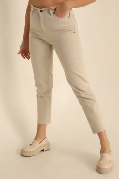 Taş Likralı Mom Bayan Kot Pantolon 222986