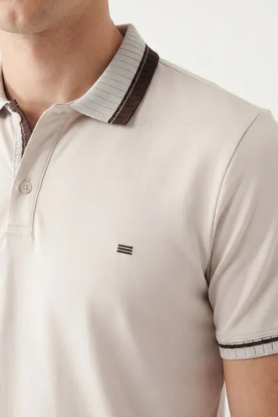 Taş Oysho Kumaş Polo Yaka Erkek Tişört 447831
