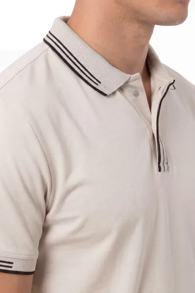 Taş Oysho Kumaş Polo Yaka Erkek Tişört 462543