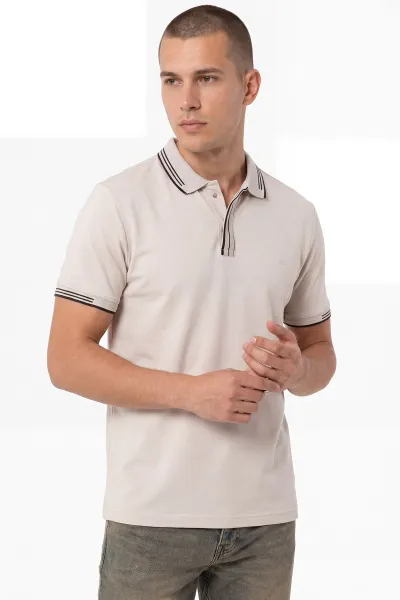 Taş Oysho Kumaş Polo Yaka Erkek Tişört 462543