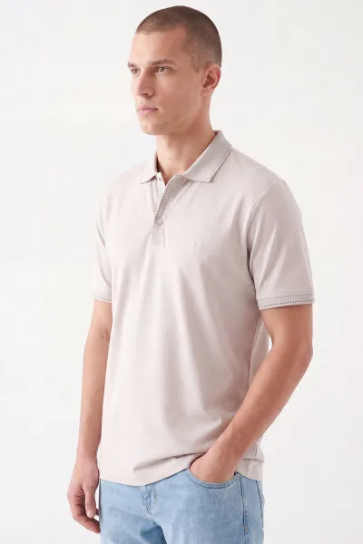 Taş Oysho Kumaş Polo Yaka Erkek Tişört 467586