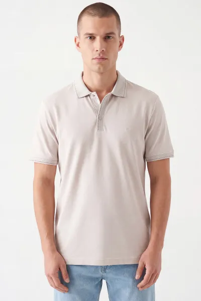 Taş Oysho Kumaş Polo Yaka Erkek Tişört 467586