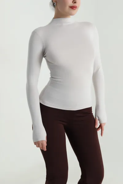 Taş Parmak Geçmeli Buzzy Kadın Bluz 496366