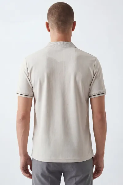 Taş Polo Yaka Osyho Kumaş Fitilli Erkek Tişört 433125