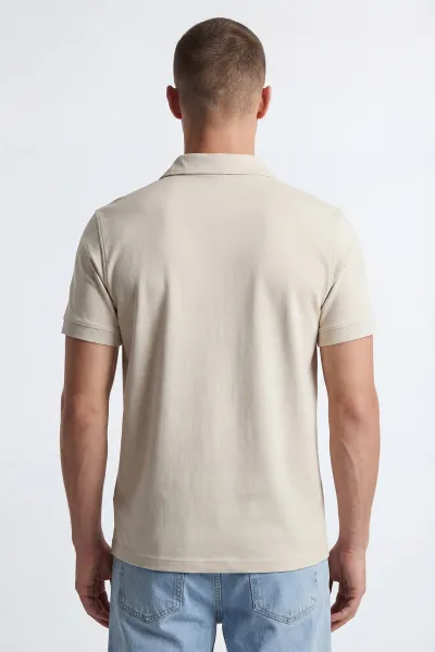 Taş Polo Yaka Yazı Detay Erkek Tişört 435543