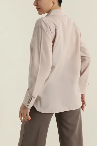 Taş Poplin Kumaş Kadın Gömlek 427907