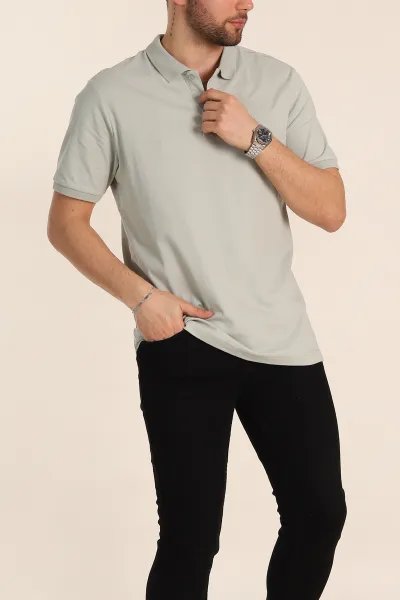 Taş Regular Fit Basic Polo Yaka Erkek Tişört 342471