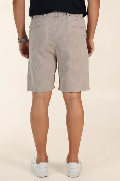 Taş Regular Fit Çizgili Erkek Şort 385199