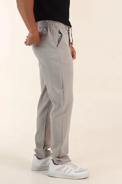 Taş Regular Fit Dokulu Bel Lastikli Erkek Pantolon 382287