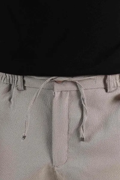 Taş Regular Fit Dokulu Bel Lastikli Erkek Pantolon 382287