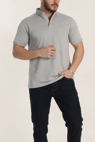 Taş Regular Fit Parçalı Polo Yaka Erkek Tişört 346733