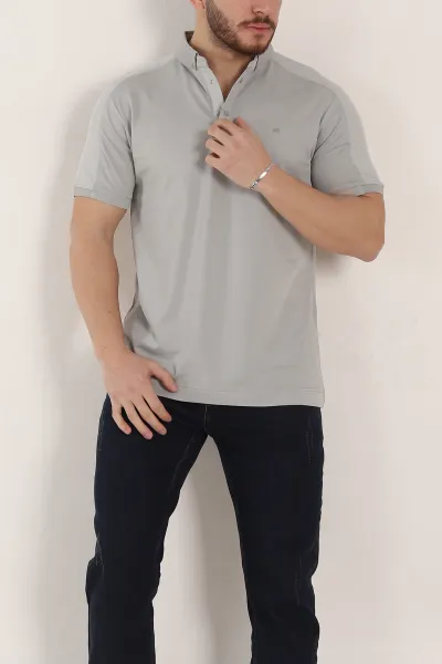 Taş Regular Fit Parçalı Polo Yaka Erkek Tişört 346733