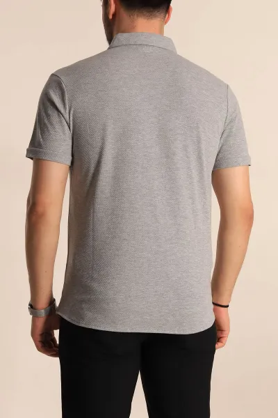 Taş Regular Fit Petek Dokulu Kısa Kollu Erkek Gömlek 263718