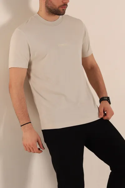 Taş Regular Fit Plastik Baskı Detaylı Erkek Tişört 268147