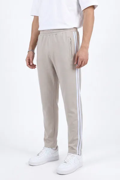 Taş Regular Fit Şerit Detaylı Fermuarlı Cepli Erkek Eşofman Altı 496341