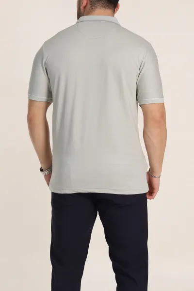 Taş Regular Fit V Patlı Polo Yaka Erkek Tişört 349813