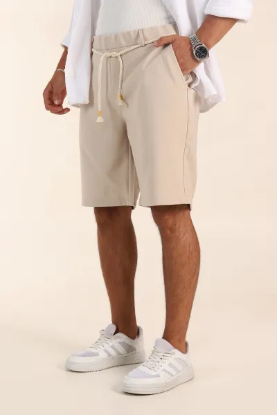 Taş Relaxed Fit Bel Lastikli Erkek Kumaş Şort 381000