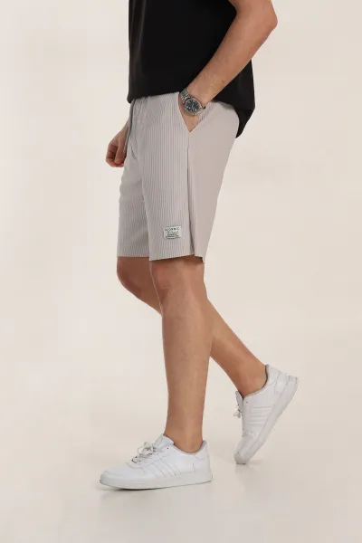 Taş Relaxed Fit Belden Bağlamalı Fitilli Erkek Şort 281645