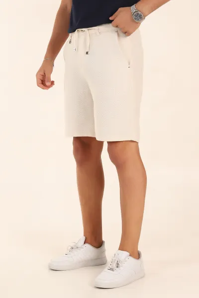 Taş Relaxed Fit Dokulu Bel Lastikli Erkek Şort 380985
