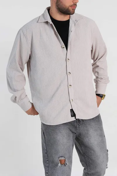 Taş Relaxed Fit Kadife Erkek Gömlek 314710