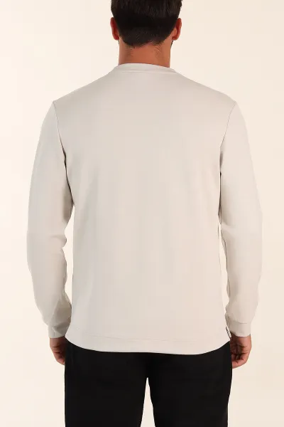 Taş Relaxed Fit Oysho Kumaş Kabartma Detaylı Erkek Sweatshirt 393283