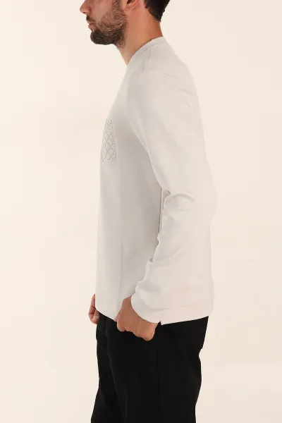 Taş Relaxed Fit Oysho Kumaş Kabartma Detaylı Erkek Sweatshirt 393283