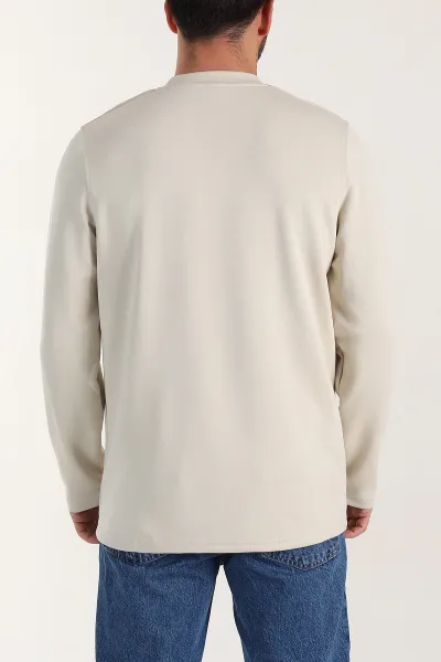 Taş Relaxed Fit Oysho Kumaş Nakışlı Yazı Detay Erkek Sweatshirt 399391