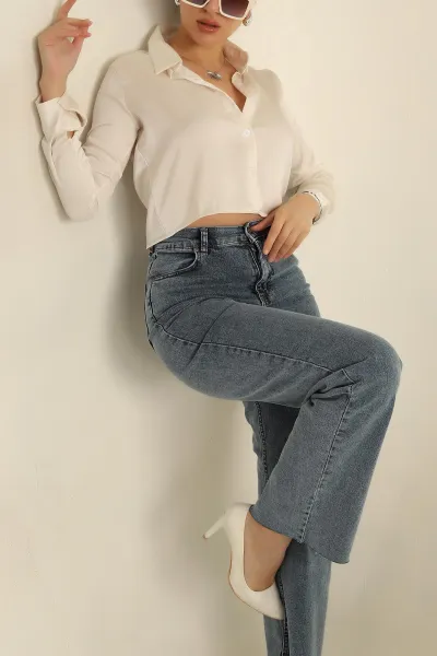 Taş Saten Bayan Gömlek 269721