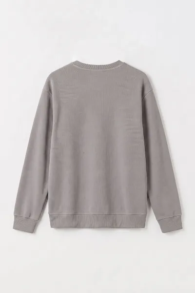 Taş Selanik Bisiklet Yaka Uzun Kol Erkek Sweatshirt 494513