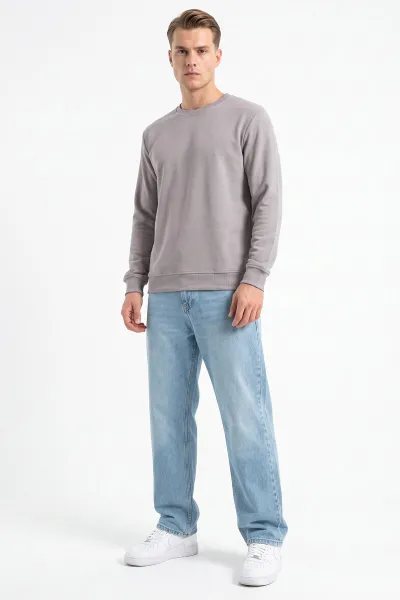 Taş Selanik Bisiklet Yaka Uzun Kol Erkek Sweatshirt 494513