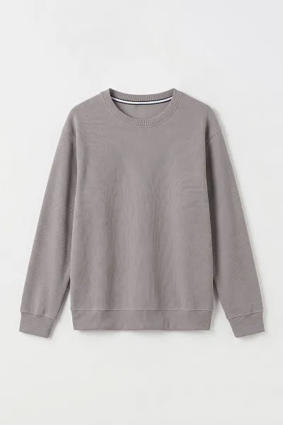 Taş Selanik Bisiklet Yaka Uzun Kol Erkek Sweatshirt 494513