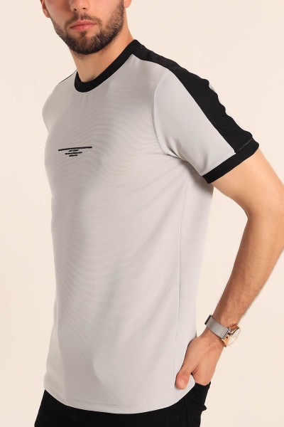 Taş Slim Fit Kabartma Yazılı Erkek Tişört 190222