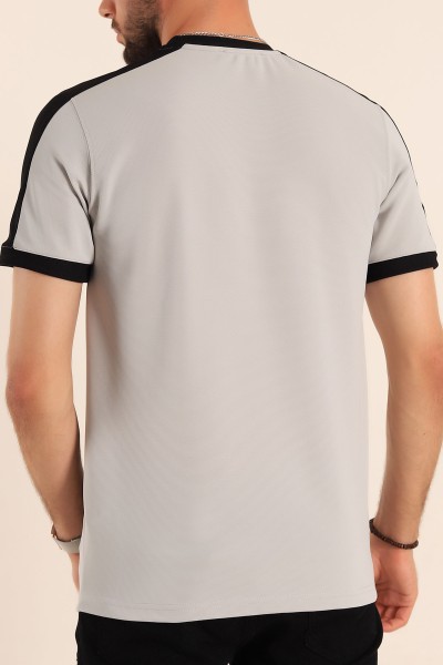 Taş Slim Fit Kabartma Yazılı Erkek Tişört 190222