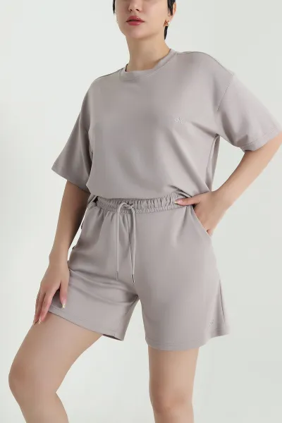Taş Şortlu Kadın Modal İkili Takım 468832