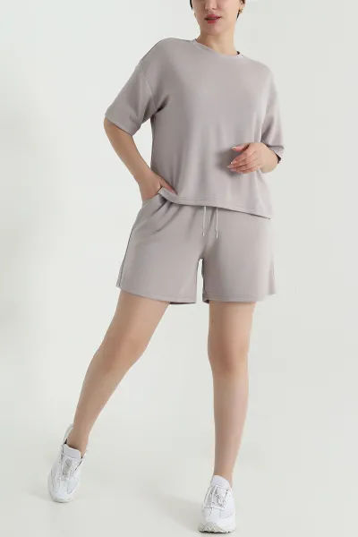 Taş Şortlu Kadın Modal İkili Takım 468832