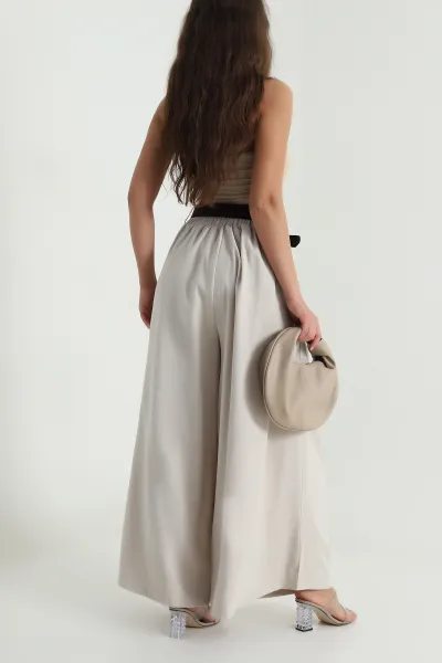 Taş Tencel Pileli Kadın Pantolon 483934