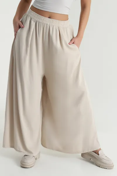 Taş Tensel Modal Kadın Pantolon Etek 478764
