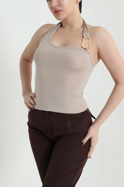 Taş Tokalı Scuba Kadın Bluz 455904