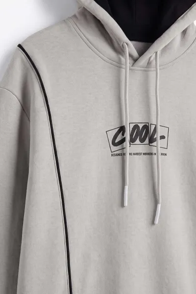 Taş Üç İp Şardonlu Kapüşonlu Erkek Sweatshirt 500077