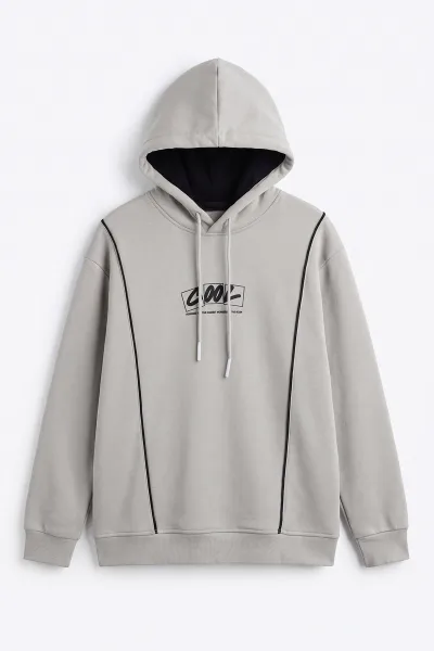 Taş Üç İp Şardonlu Kapüşonlu Erkek Sweatshirt 500077