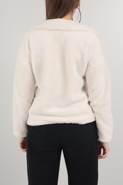 Taş Yarım Fermuarlı Yumoş Sweat 153489